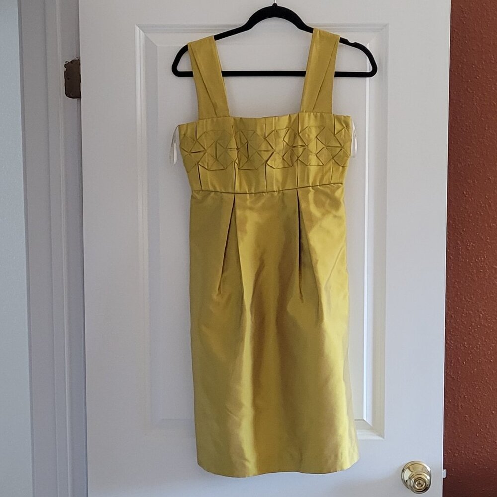 Calvin Klein, Small, Gold dress with yellow lining